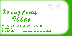 krisztina illes business card
